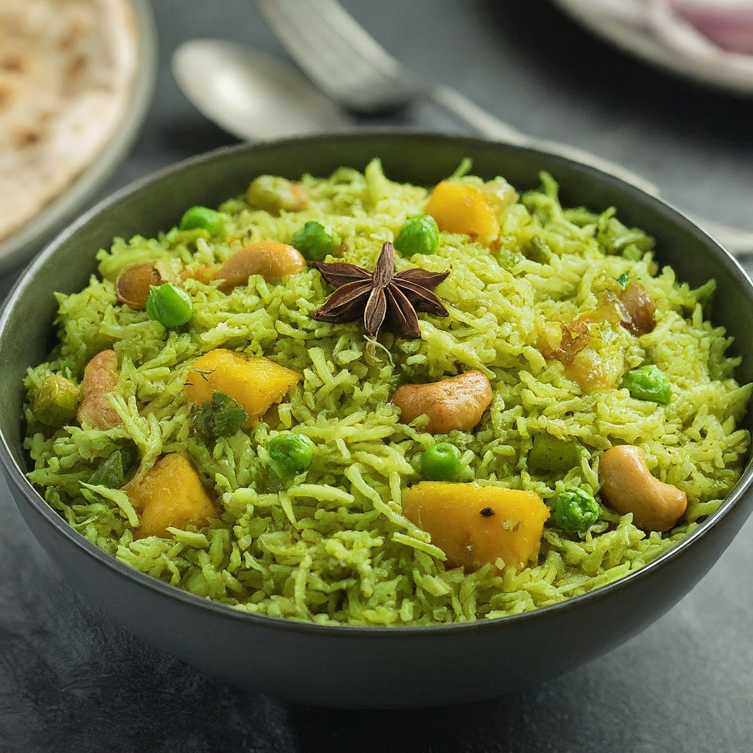 Hariyali Paneer Pulao